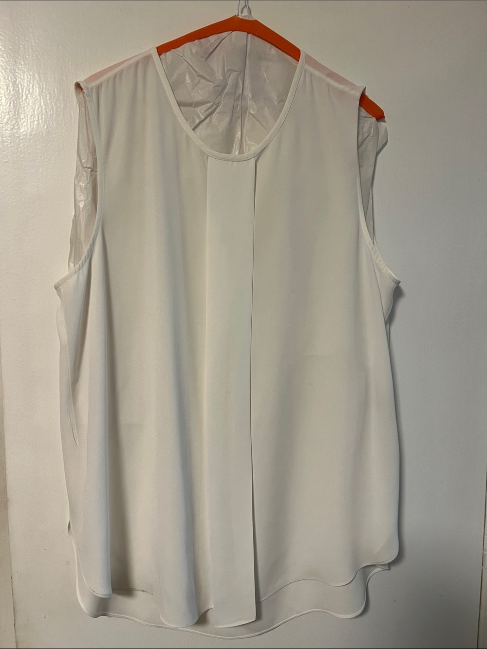 Sleeveless White Chiffon Blouse - Elegant Layered Tank